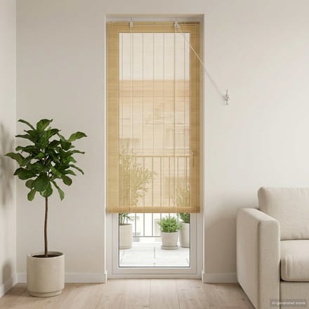 vidaXL - Rolgordijn - Naturel - 60 - x - 220 - cm - Bamboe