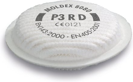 Moldex fijnstoffilter 8080  - P3 R D - 8 stuks inlegvel -
