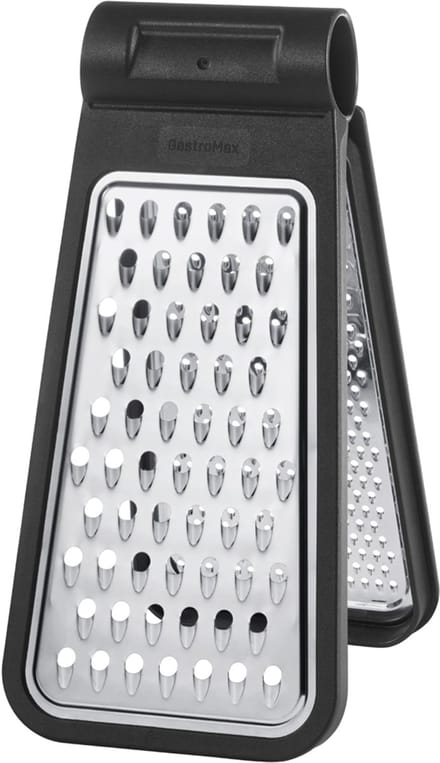 GastroMax inklapbare rasp, 2 zijden, RVS/zwart