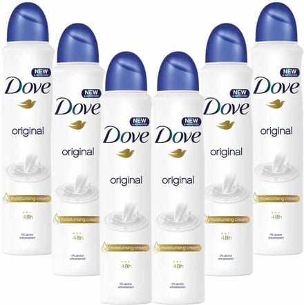6x Dove Deodorant Spray Original 250 ml