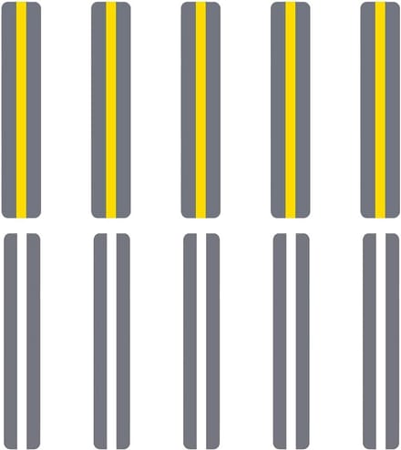 Leesstrips - Markeerlinialen - Effectief Lezen - Geleid Lezen - 19 cm - Geel Transparant