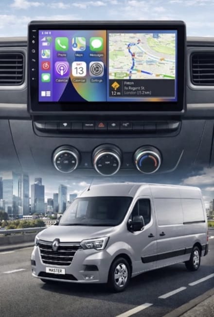 ADIVOX T1 10.1 inch geschikt voor Renault Master vanaf 2020 Android 15 CarPlay/Auto/Wifi/RDS/DSP/DAB+