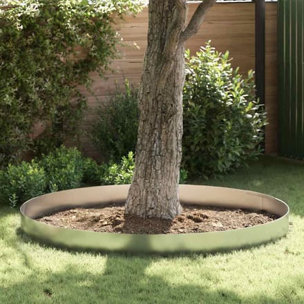 vidaXL - Grasafscherming - 450 - x - 25 - cm - Gegevens - staal - Zilver