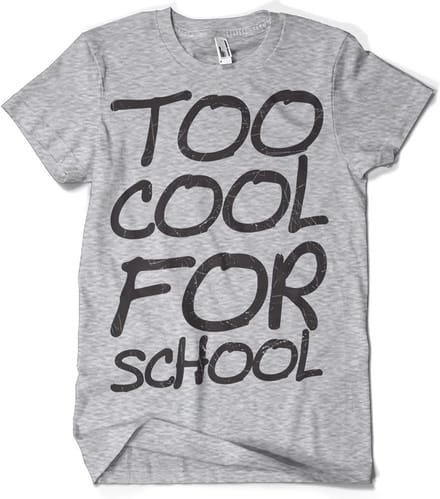 Hybris Too Cool For School T-shirt grijs gemêleerd