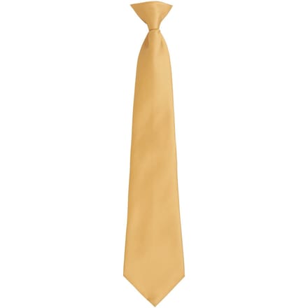 Premier Unisex volwassen kleuren modieuze effen Clip-On stropdas (Goud)