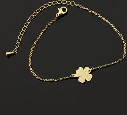Armband klavertje 4 goudkleur