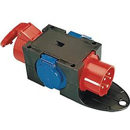 PCE CEE-Kompakt-Vert,IP44,m.Büg. CEE-St.?,16A,5p, 2xSSD 9430402 CEE-stroomverdeler 400 V 16 A