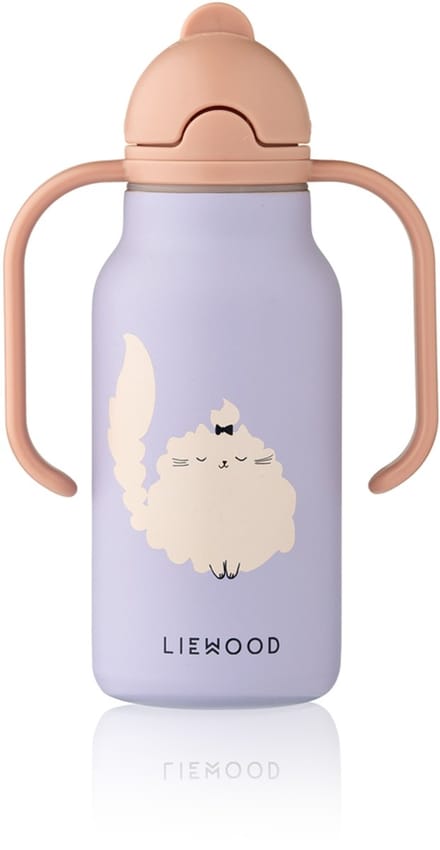 Liewood Kimmie Water Bottle 250 ml - Cat / Warm lilac