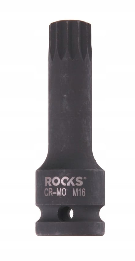 ROOKS Slagdoppensleutel SPLINE M16 1/2'' 75mm CrV50BV30/S2