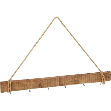 Drijfhout om op te hangen, met haken