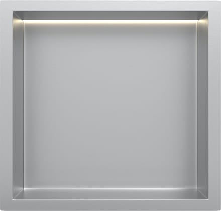 RVS Inbouwnis 30x30x7cm met LED verlichting