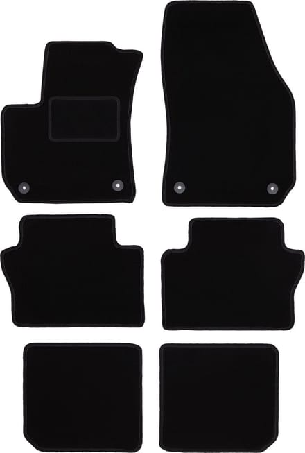 Zwarte veloursmatten voor: Opel Zafira B minivan (2005-2014)