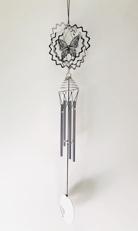 Nature's Melody Windgong Windorgel COSMO SPINNER CHIME BUTTERFLY  VLINDER 44CM