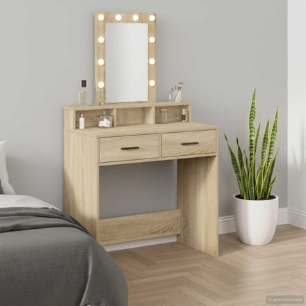 vidaXL - Kaptafel - Bruin - 79 - x - 41 - x - 140 - cm - Bewerkt - hout