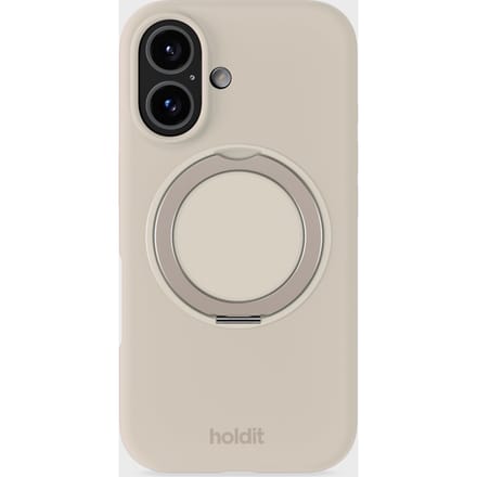 Silicone Stand Case Light Beige iPhone 16