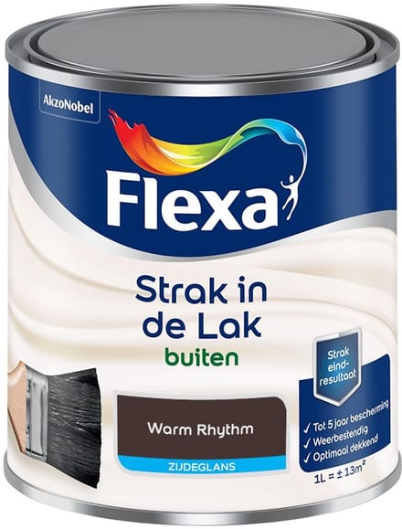 Flexa - Strak In De Lak Buitenlak Zijdeglans - Warm Rhythm - Mengverf - 1 L