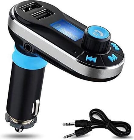 MMOBIEL 5 in 1 Bluetooth FM-transmitter – Carkit – Zwart Blauw – LED Display – Handsfree bellen