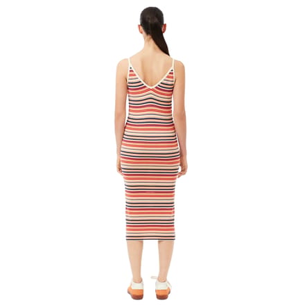 Lacoste Dames/Dames Gestreepte Katoenmix Lange Maxi Jurk (Veelkleurig)