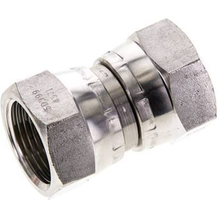 Rechte Verloopnippel G3/4'' Binnendraad Hoge Druk RVS  60° Conus  175bar Hydrauliek