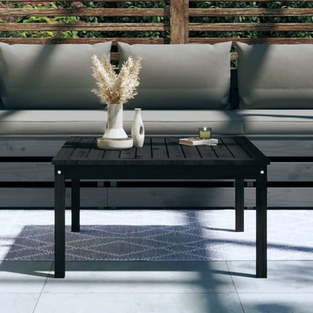 vidaXL - Tuintafel - 82,5x82,5x45 - cm - massief - grenenhout - zwart