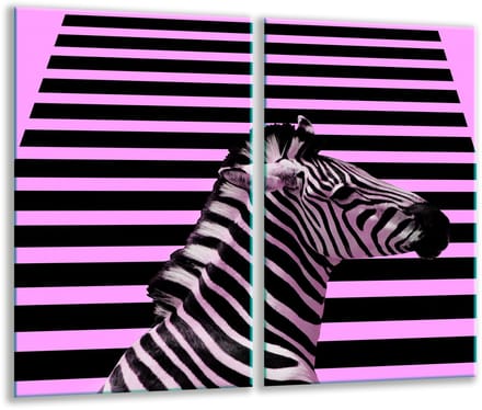 TMK ArtDeko - Snijplank - Glas - 52cm - 30cm - Zebra Motief