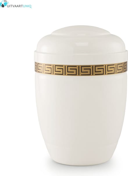 urn Witte meander asbus - staal
