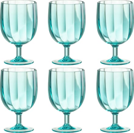 J-Line Wijnglas 31 Cl Onbreekbaar Blauw - 6 Stuks