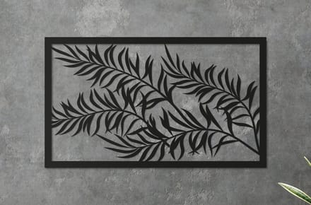 Wanddecoratie | Bladeren in frame 1 - L (35x60cm)