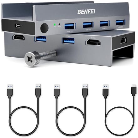 KVM Switch USB 3.0 met 8K HDMI Ondersteuning voor 2 Computers en 4 USB-apparaten