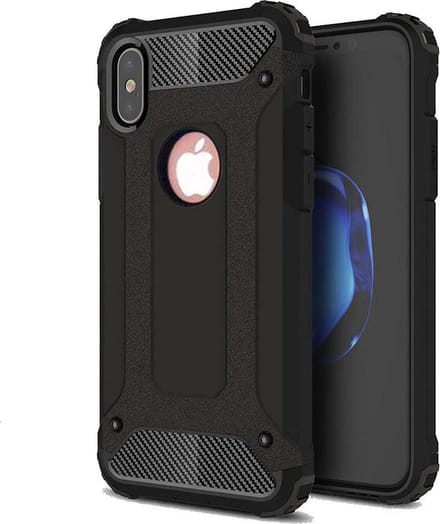 Hybrid Armor - Heavy Duty Geschikt voor: iPhone XS Max - Zwart