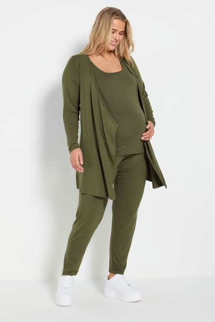 Bump It Up Maternity Vierdelige Zwangerschapsset In Kakigroen Size 48