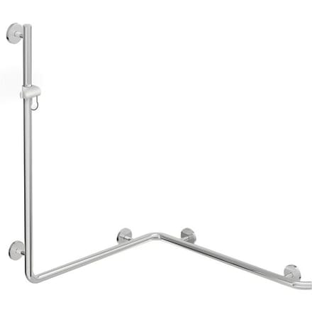 HEWI Warm Touch shower handrail with shower holder bar, 110 x 76.2 cm 950.35.21051