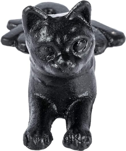 Homescapes Deurstop Liggende Kat, Zwart, 494 g