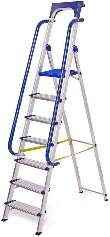 Hostrom Secure Hostrom Hostrom 7 Steps, Robust Aluminium, Reinforced Handrail, Removable Tool Scale, Platform Height 158 cm, Load Capacity 150 kg