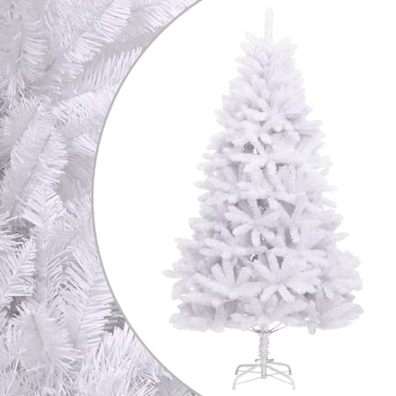 vidaXL - Kunstkerstboom - met - scharnieren - en - standaard - 180 - cm - wit