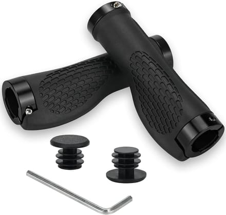 Fietshandgrepen - Ergonomische grips - Comfortabel Fietsen - Antislip rubber ontwerp - 22.2mm diameter - Zwart