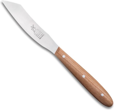 Robert Herder Yatagan Mini Groentemes – Fruitmes – Carbonstaal – Lemmet 85 mm – Heft Kersenhout
