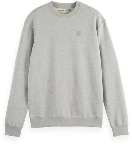 Regular fit sweatshirt van puur katoen met labelpatch