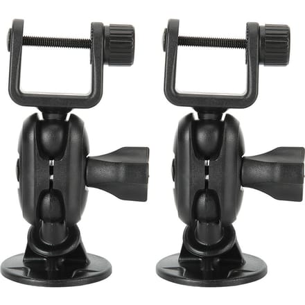 2 stuks Mini Dashcam Montagebeugel Dashboard Recorder Zuignap 360 Graden Verstelbaar black