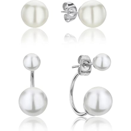 Set van 2 paar damesoorbellen Isabella Ford Agata Pearl