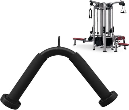 Pulldown Bar - Kabel Machine Grip - Rug Trainen - Symmetrische Grip - 27 x 20 cm - Zwart
