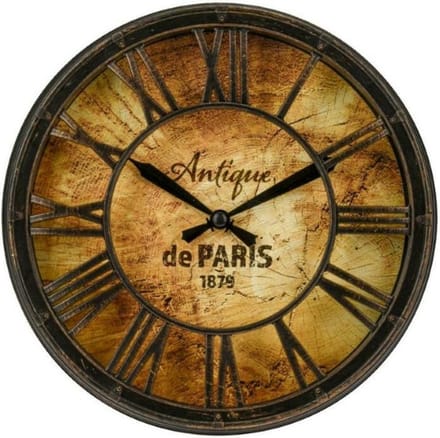 Eleganca wandklok rond 21cm - warme interieur klok - industrieel - modern - landelijk