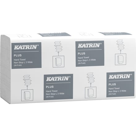 Handdoek Katrin Plus w-vouw 3-laags 240x320mm 25x90 vel wit 61563