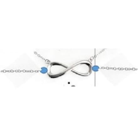Twice As Nice Armband in zilver, infinity 25 mm 16cm+3cm