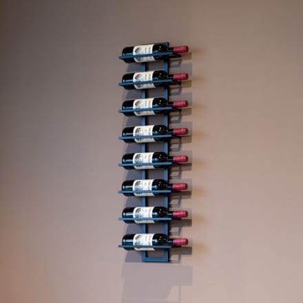 LUMZ Zwart wijnrek muur 28x10x100cm