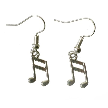 oorbellen muzieknoot zilver rvs