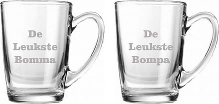 Theeglas gegraveerd - 32cl - De Leukste Bomma-De Leukste Bompa