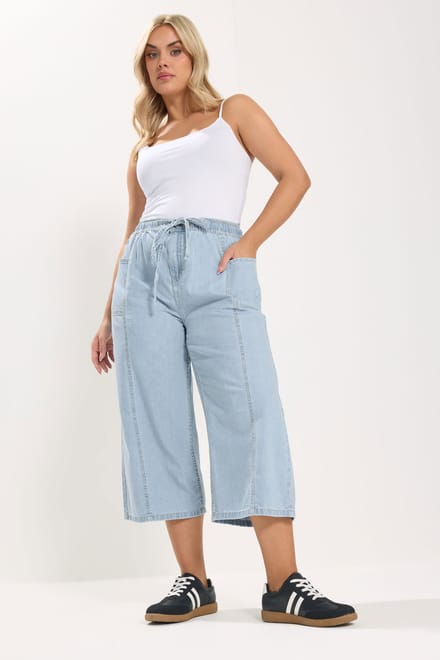 Yours Blauwe Cropped Jeans Size 54