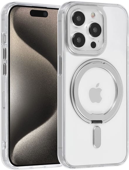 UNIQ Accessory Back Cover - Transparant - Geschikt voor Apple iPhone 15 Pro - MagSafe & Ringstand