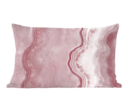 Sierkussens - Kussentjes Woonkamer - 60x40 cm - Rosé - Agaat geode - Stenen - Kristal